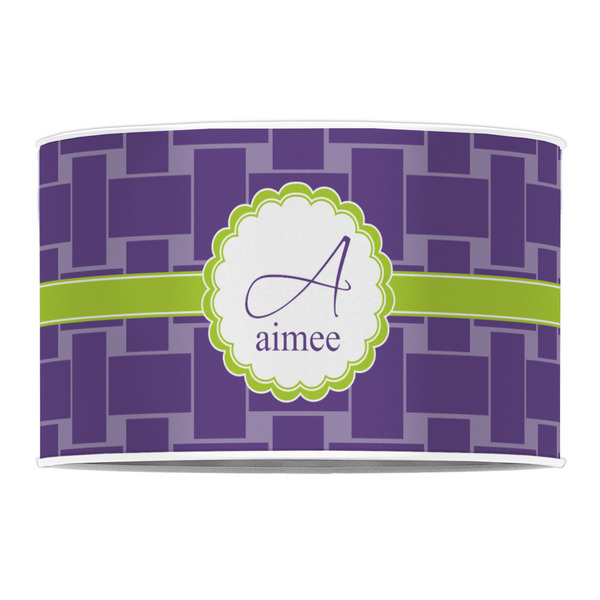 Waffle Weave 12" Drum Lampshade - FRONT (Poly Film)