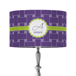 Waffle Weave 12" Drum Lamp Shade - Fabric (Personalized)