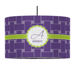 Waffle Weave 12" Drum Pendant Lamp - Fabric (Personalized)
