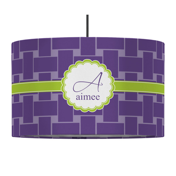 Waffle Weave 12" Drum Lampshade - PENDANT (Fabric)