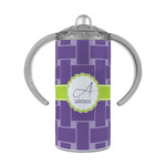 Waffle Weave 12 oz Stainless Steel Sippy Cup (Personalized)