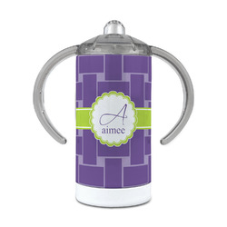 Waffle Weave 12 oz Stainless Steel Sippy Cup (Personalized)