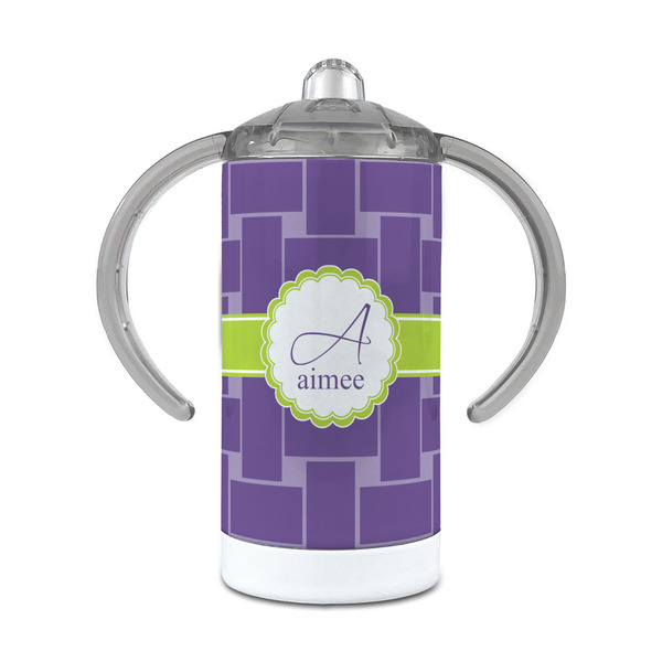 Custom Waffle Weave 12 oz Stainless Steel Sippy Cup (Personalized)
