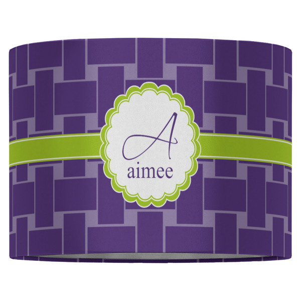 Waffle Weave 16" Drum Lampshade - FRONT (Fabric)