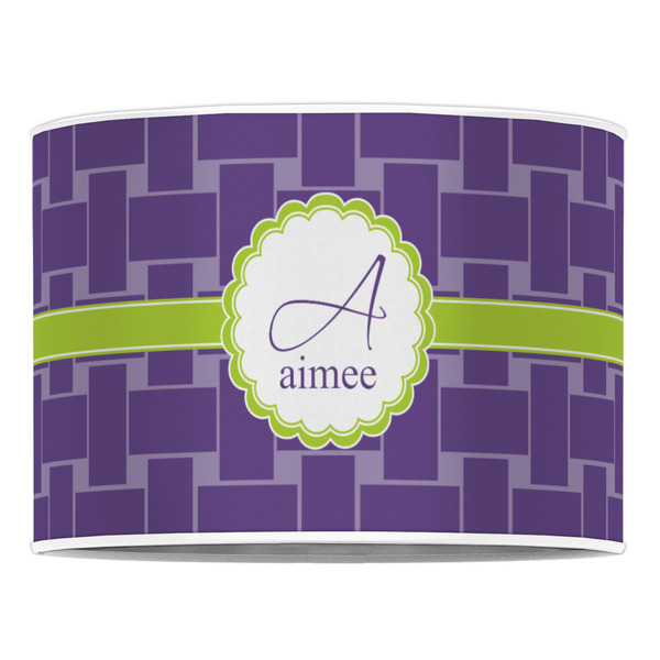 Waffle Weave 16" Drum Lampshade - FRONT (Poly Film)