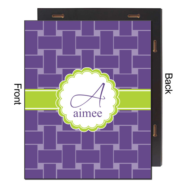 Waffle Weave 16x20 Wood Print - Front & Back View