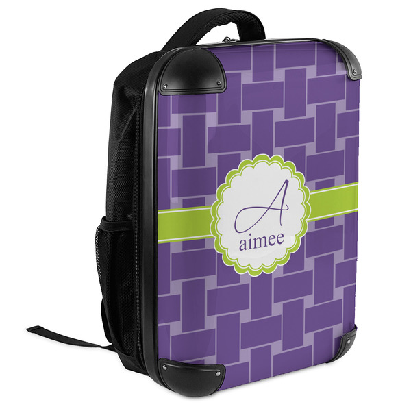 Waffle Weave 18" Hard Shell Backpacks - ANGLED VIEW