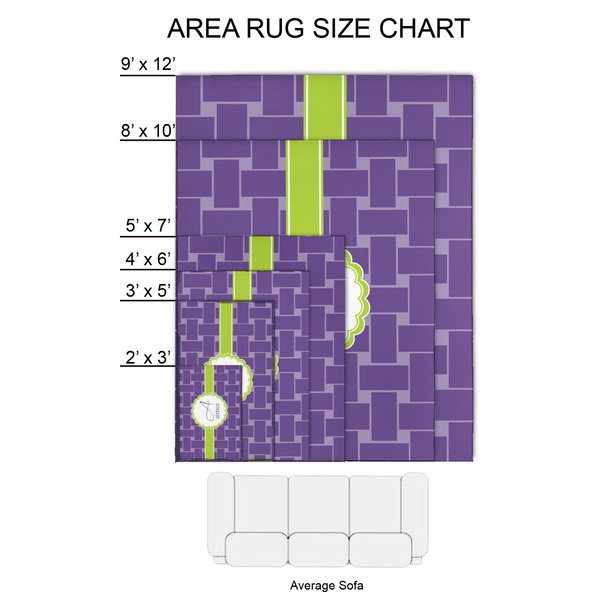 Waffle Weave 2'x3' Indoor Area Rugs - Size Chart