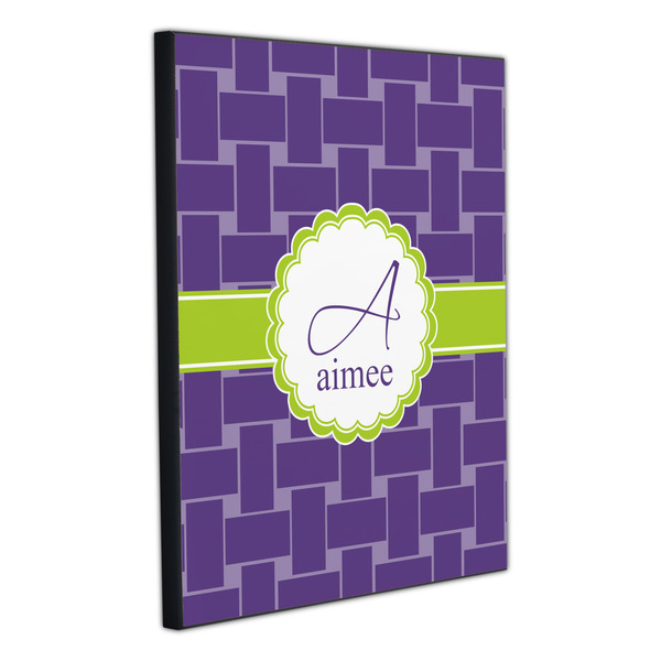 Waffle Weave 20x24 Wood Print - Angle View