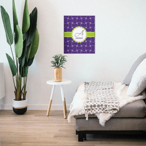 Waffle Weave 20x24 Wood Print - In Context