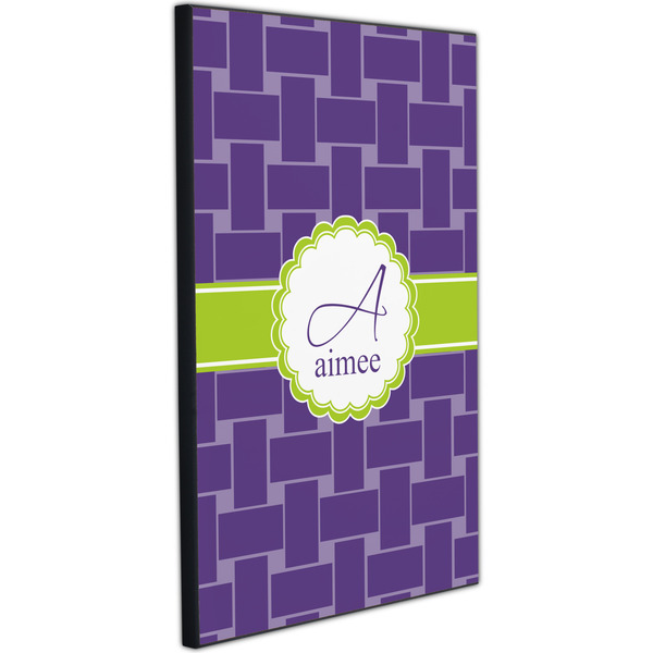 Waffle Weave 20x30 Wood Print - Angle View