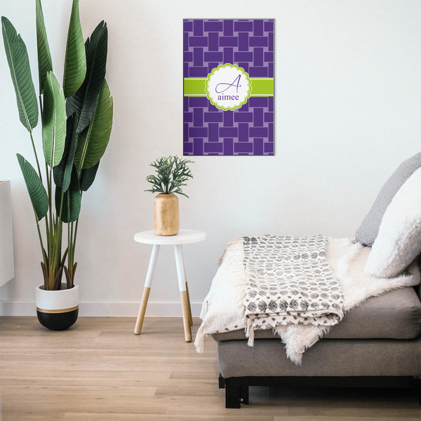 Waffle Weave 20x30 Wood Print - In Context