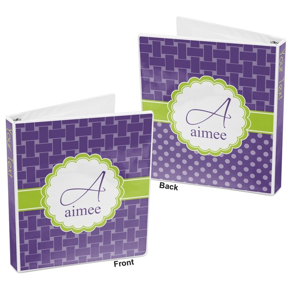 Waffle Weave 3-Ring Binder Front and Back