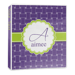 Waffle Weave 3-Ring Binder - 1 inch (Personalized)