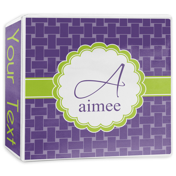 Custom Waffle Weave 3-Ring Binder - 3 inch (Personalized)