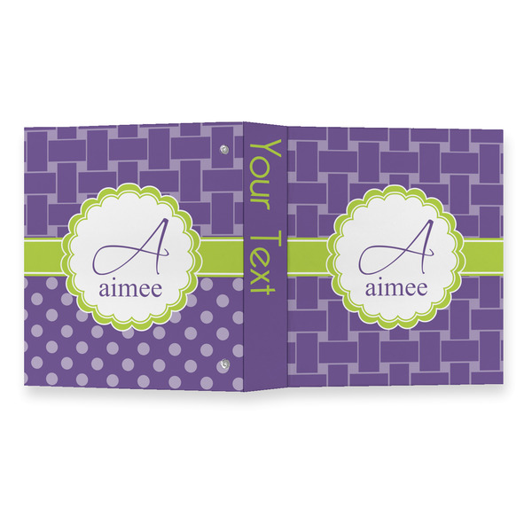 Waffle Weave 3 Ring Binders - Full Wrap - 1" - OPEN OUTSIDE