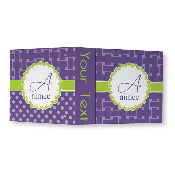 Waffle Weave 3 Ring Binders - Full Wrap - 3" - OPEN OUTSIDE