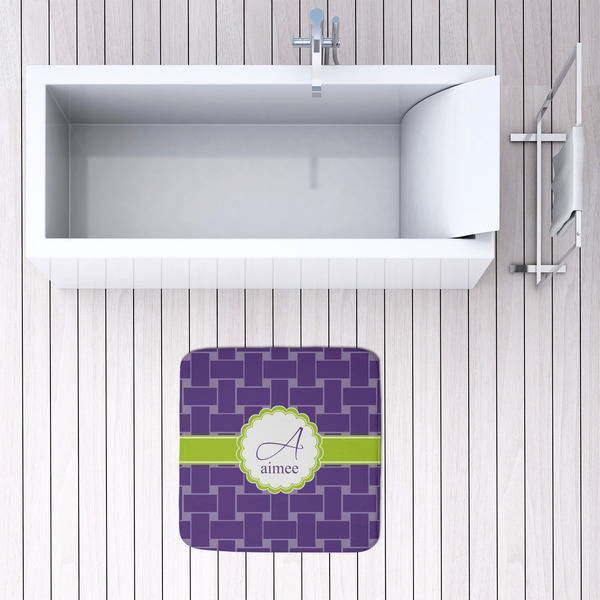 Waffle Weave 48x48 Foam Memory Mat - LIFESTYLE