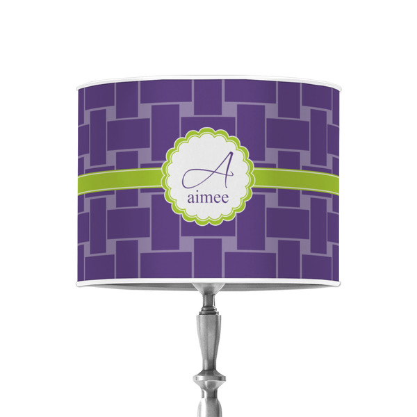 Waffle Weave 8" Drum Lampshade - ON STAND (Poly Film)