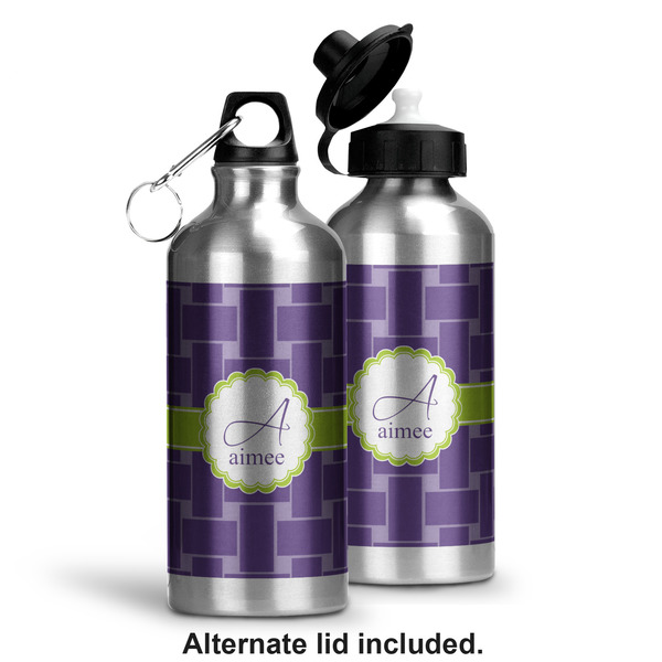 Waffle Weave Aluminum Water Bottle - Alternate lid options