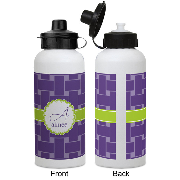 Waffle Weave Aluminum Water Bottle - White APPROVAL