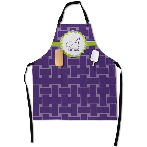 Custom Waffle Weave Apron With Pockets w/ Name and Initial