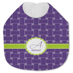 Waffle Weave Jersey Knit Baby Bib w/ Name and Initial