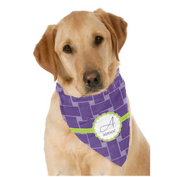 Waffle Weave Dog Bandana Scarf w/ Name and Initial