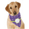 Waffle Weave Dog Bandana Scarf w/ Name and Initial
