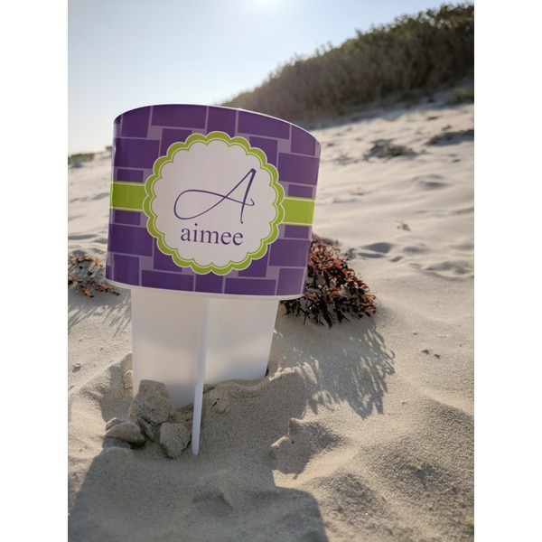 Waffle Weave Beach Spiker white on beach with sand