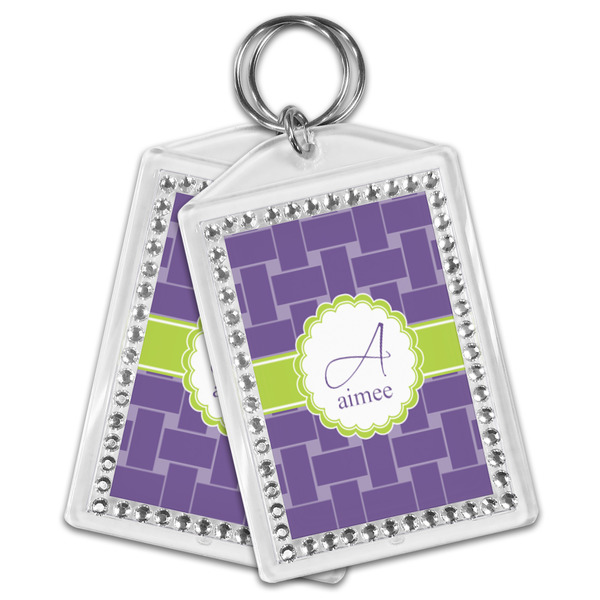 Waffle Weave Bling Keychain - MAIN