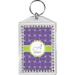 Waffle Weave Bling Keychain (Personalized)