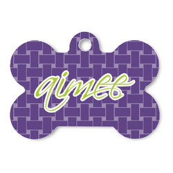Waffle Weave Bone Shaped Dog ID Tag (Personalized)