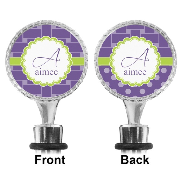 Waffle Weave Bottle Stopper - Front and Back