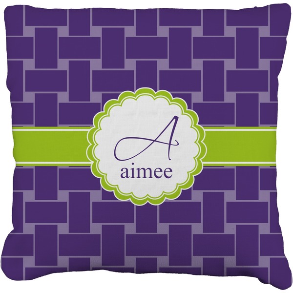 Custom Waffle Weave Faux-Linen Throw Pillow 16" (Personalized)