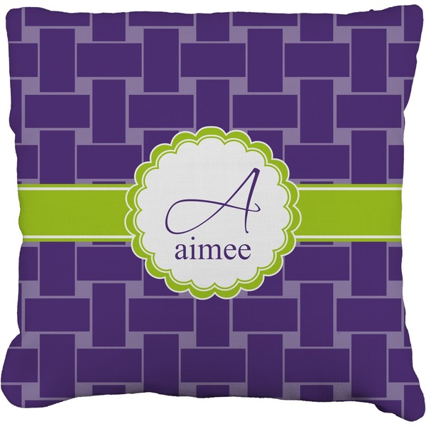 Custom Waffle Weave Faux-Linen Throw Pillow 18" (Personalized)