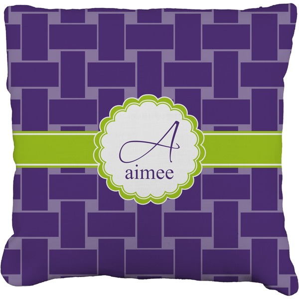 Custom Waffle Weave Faux-Linen Throw Pillow 20" (Personalized)