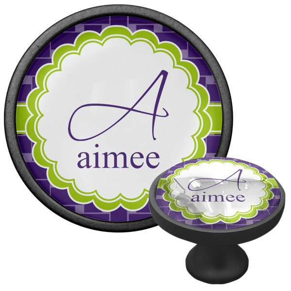 Waffle Weave Cabinet Knob - Black - Multi Angle