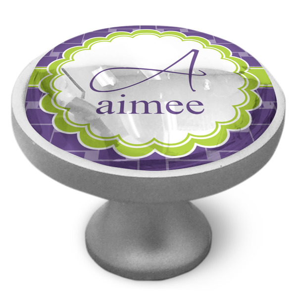 Waffle Weave Cabinet Knob - Nickel - Side