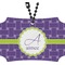 Waffle Weave Rear View Mirror Ornament (Personalized)