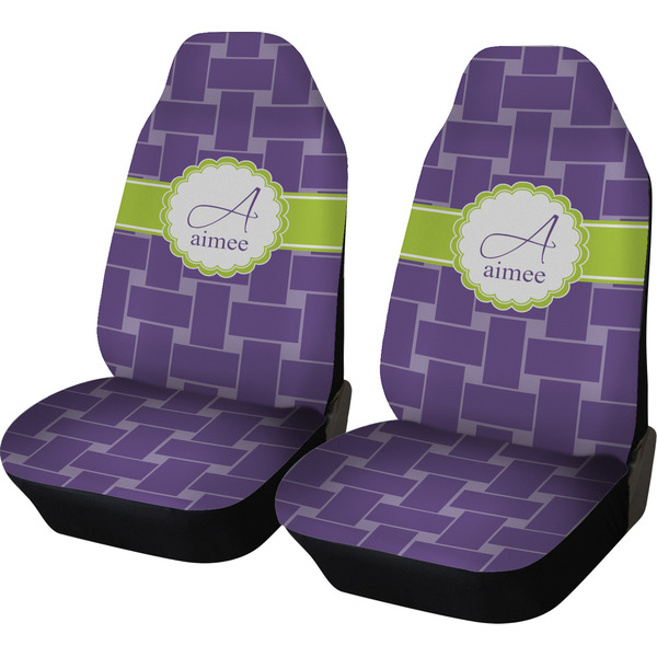 Custom Waffle Weave Car Seat Covers (Set of Two) (Personalized)