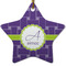 Waffle Weave Ceramic Flat Ornament - Star (Front)