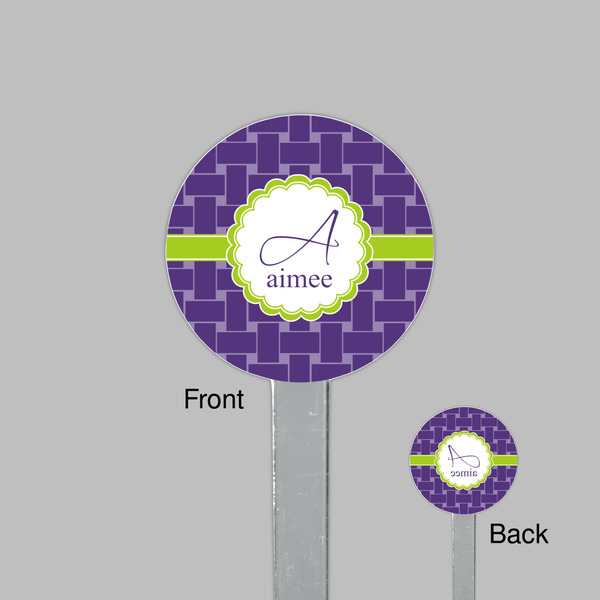 Waffle Weave Clear Plastic 7" Stir Stick - Round - Front & Back