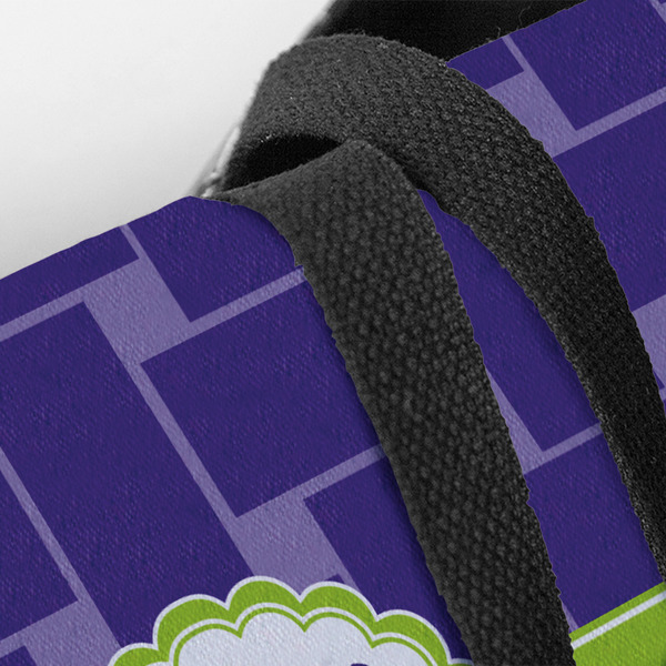 Waffle Weave Closeup of Tote w/Black Handles