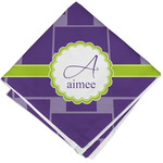 Waffle Weave Cloth Cocktail Napkin - Single w/ Name and Initial