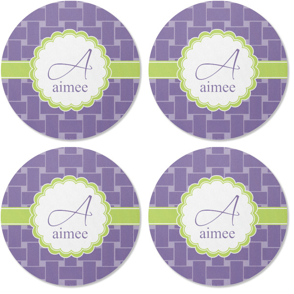 Waffle Weave Coaster Round Rubber Back - Apvl