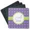 Waffle Weave Square Rubber Backed Coasters - Set of 4 (Personalized)