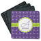 Waffle Weave Square Rubber Backed Coasters - Set of 4 (Personalized)