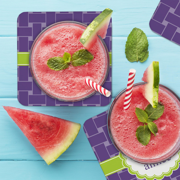 Waffle Weave Coaster Set - LIFESTYLE