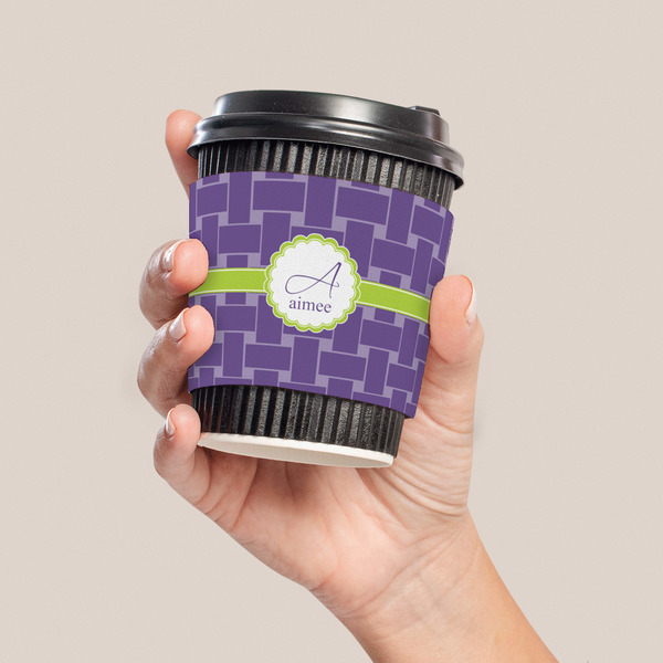 Waffle Weave Coffee Cup Sleeve - LIFESTYLE